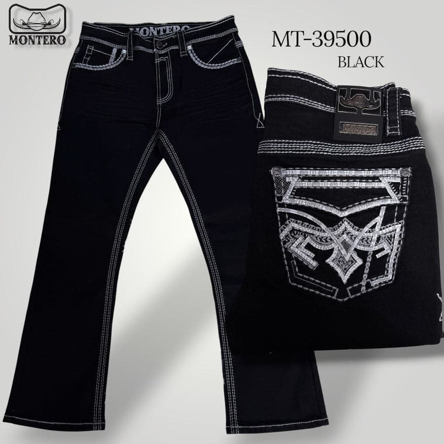 Montero Men's Blue Modern Bootcut Denim Jeans MON-39500